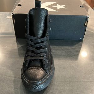 Converse black hiker high tops size 7US